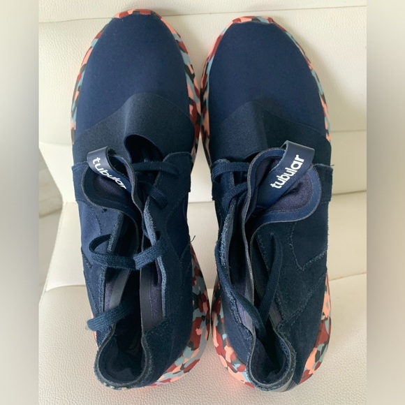 Adidas Tubular Womens Size 8.5 Navy Blue Walking Athletic Running Shoes Sneakers - Picture 4 of 14